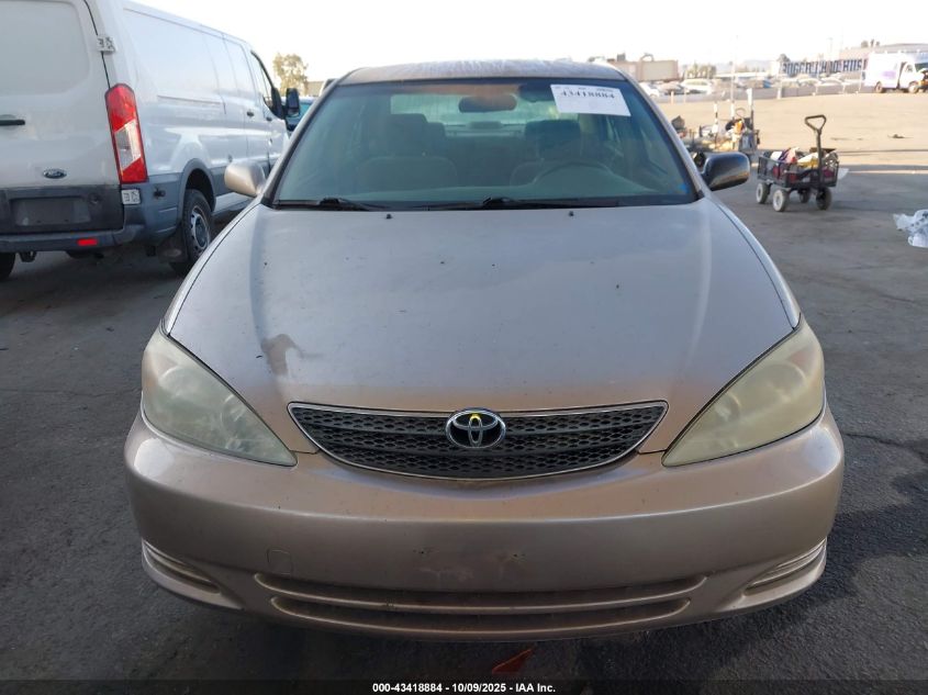 2003 Toyota Camry Le VIN: JTDBE32K430188939 Lot: 43418884
