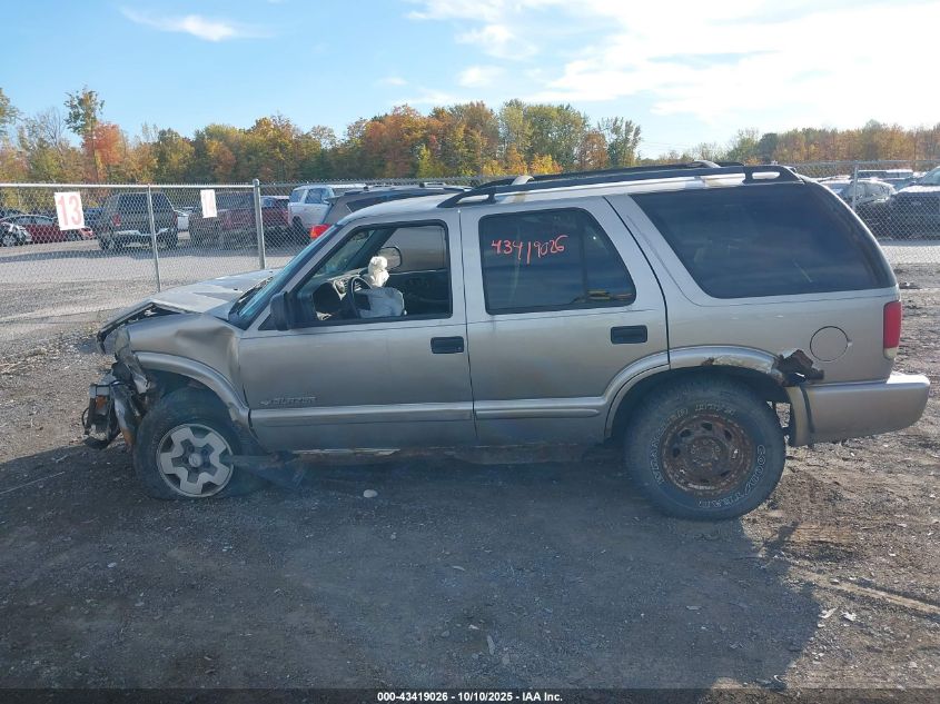 2002 Chevrolet Blazer Ls VIN: 1GNDT13W52K232896 Lot: 43419026