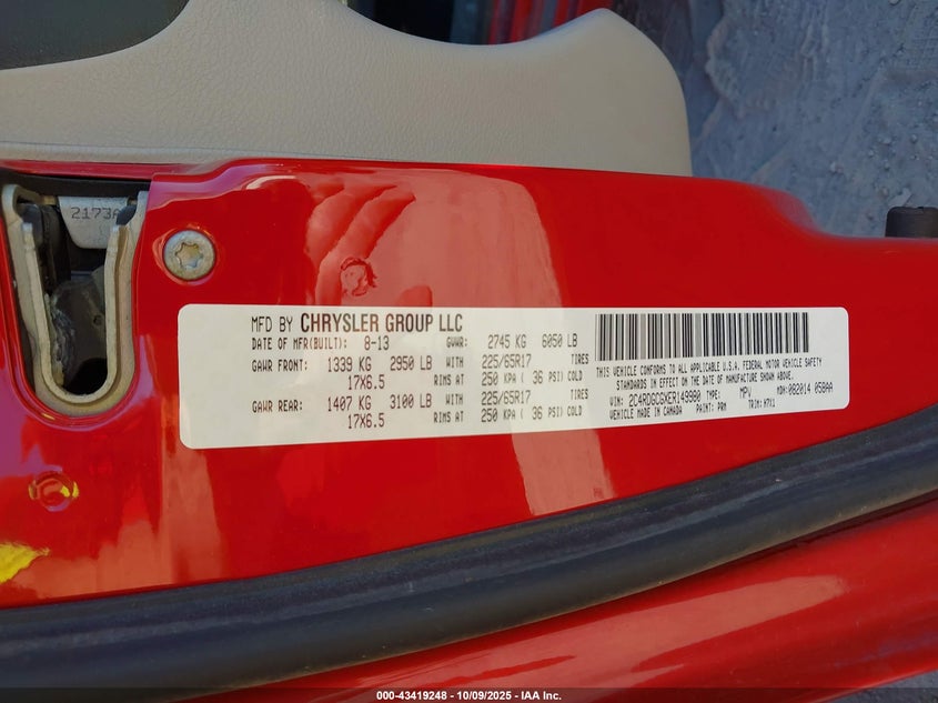 2014 DODGE GRAND CARAVAN SXT - 2C4RDGCGXER149980