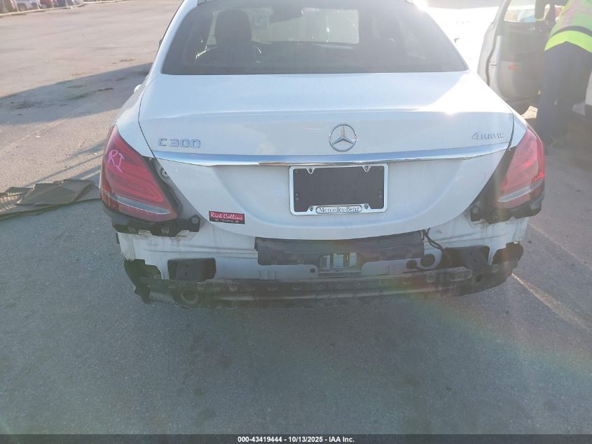 2017 Mercedes-Benz C 300 4Matic VIN: 55SWF4KB8HU200425 Lot: 43419444