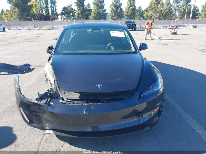 2024 Tesla Model 3 Performance All-Wheel Drive VIN: 5YJ3E1ET9RF842082 Lot: 43419494