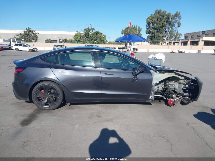 2024 Tesla Model 3 Performance All-Wheel Drive VIN: 5YJ3E1ET9RF842082 Lot: 43419494