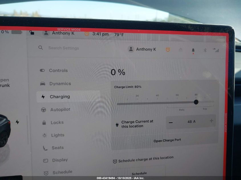 2024 Tesla Model 3 Performance All-Wheel Drive VIN: 5YJ3E1ET9RF842082 Lot: 43419494