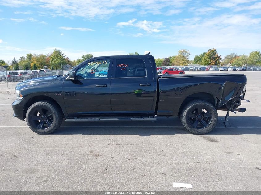 2018 Ram 1500 Night 4X4 6'4 Box VIN: 1C6RR7UT2JS196692 Lot: 43419655