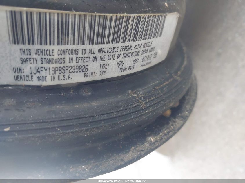 1995 Jeep Wrangler / Yj S/Rio Grande VIN: 1J4FY19P8SP239826 Lot: 43419712