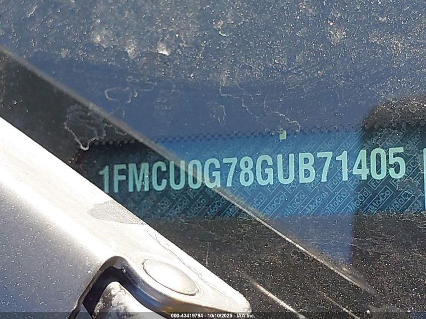 2016 Ford Escape Se VIN: 1FMCU0G78GUB71405 Lot: 43419794