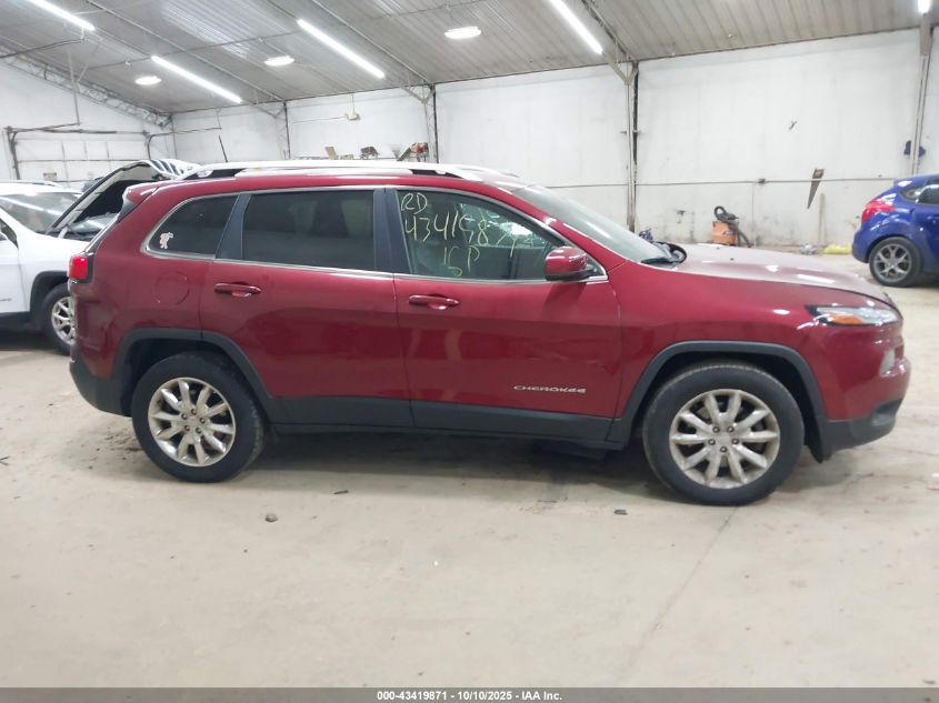 2016 Jeep Cherokee Limited VIN: 1C4PJMDSXGW198382 Lot: 43419871