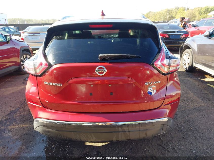2017 Nissan Murano Platinum/S/Sl/Sv VIN: 5N1AZ2MH9HN105796 Lot: 43419956