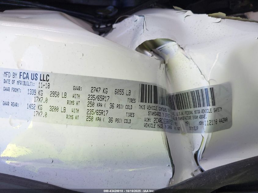 2019 Chrysler Pacifica Touring L Plus VIN: 2C4RC1EG6KR597917 Lot: 43420018