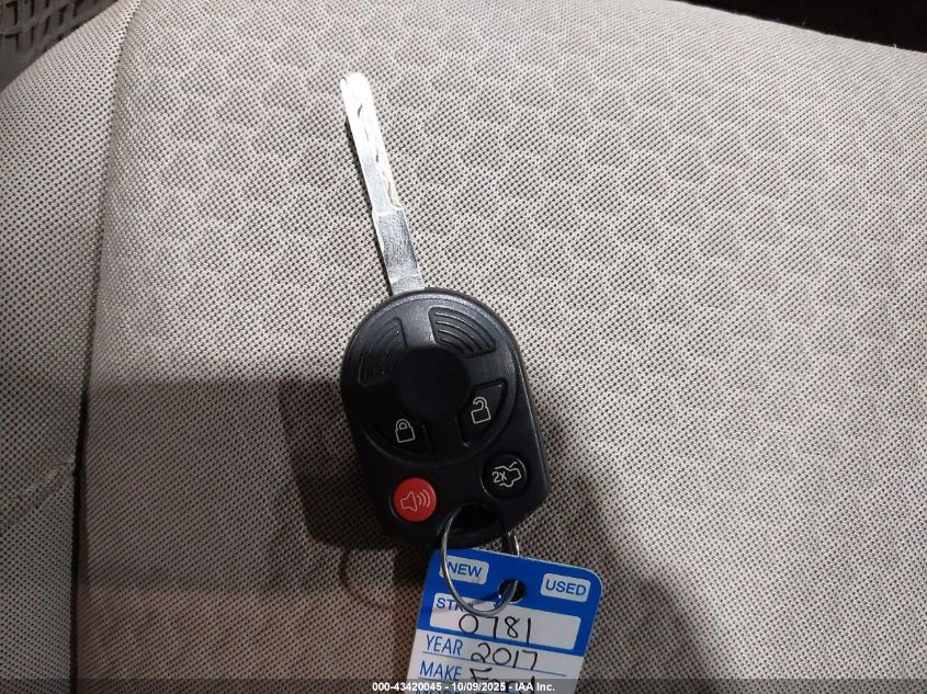 2017 Ford Escape Se VIN: 1FMCU0GDXHUC66278 Lot: 43420045