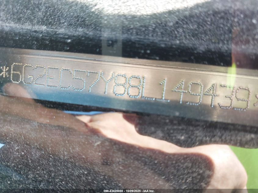 2008 Pontiac G8 Gt VIN: 6G2EC57Y88L149439 Lot: 43420088