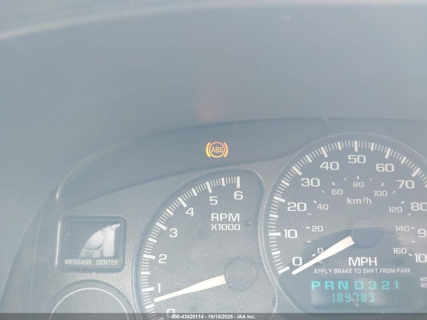 2002 Chevrolet Suburban 1500 Ls VIN: 3GNEC16Z72G185775 Lot: 43420114