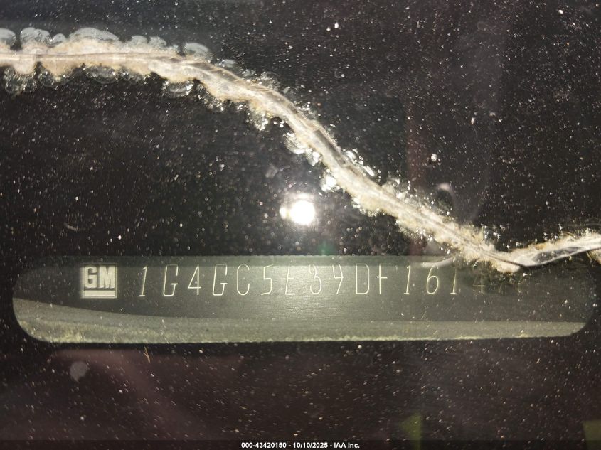 2013 Buick Lacrosse Leather Group VIN: 1G4GC5E39DF161497 Lot: 43420150