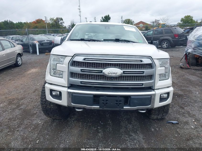 2016 Ford F-150 Platinum VIN: 1FTEW1EG2GFA03926 Lot: 43420219