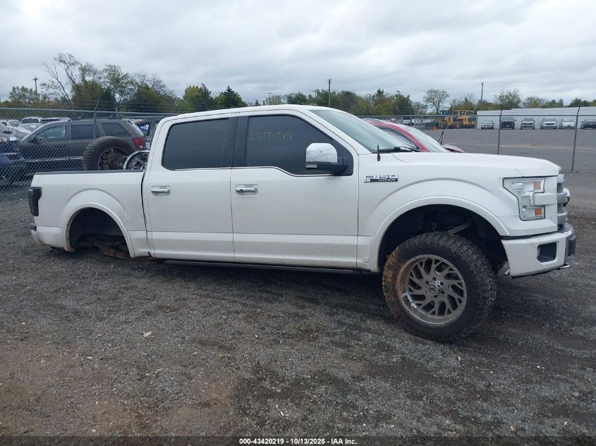 2016 Ford F-150 Platinum VIN: 1FTEW1EG2GFA03926 Lot: 43420219