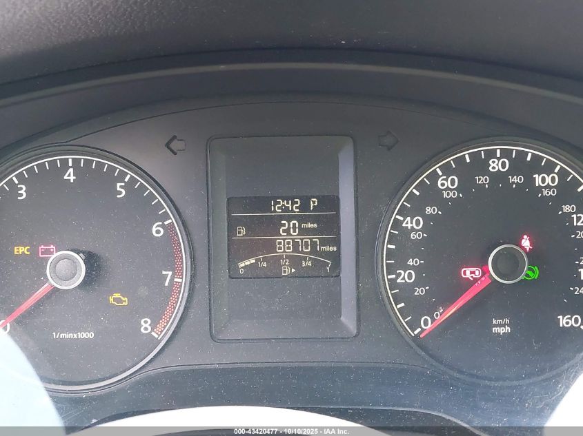 2014 Volkswagen Jetta 2.0L S VIN: 3VW2K7AJ6EM226483 Lot: 43420477