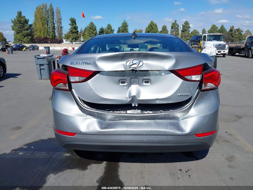 2014 Hyundai Elantra Limited VIN: KMHDH4AE9EU161258 Lot: 43420575