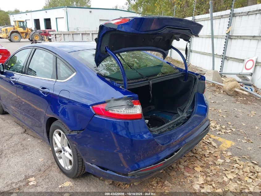 2016 Ford Fusion Se VIN: 3FA6P0H7XGR352297 Lot: 43420598