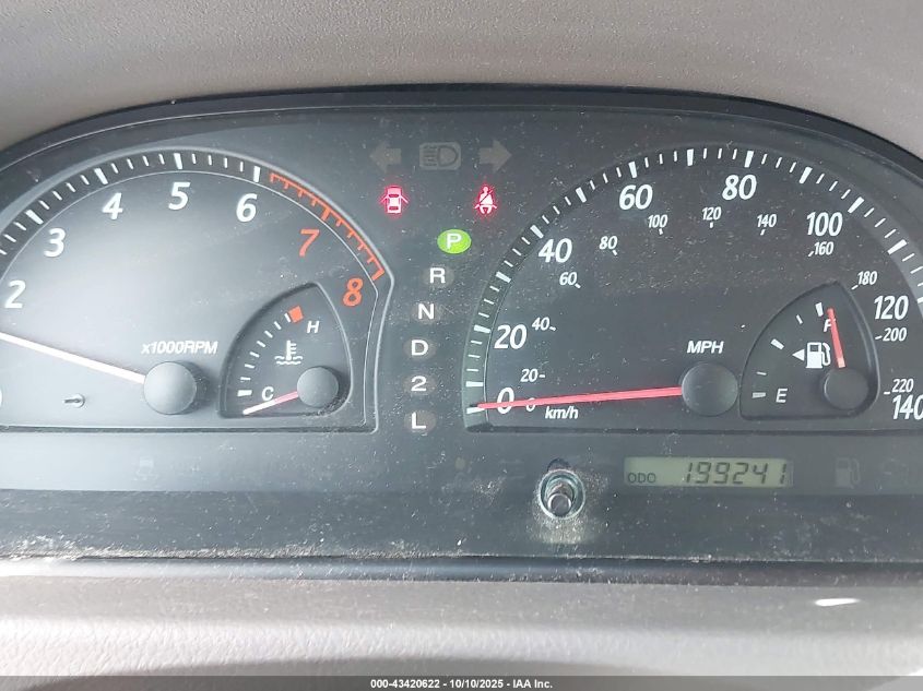 2002 Toyota Camry Xle V6 VIN: JTDBF30K320061291 Lot: 43420622