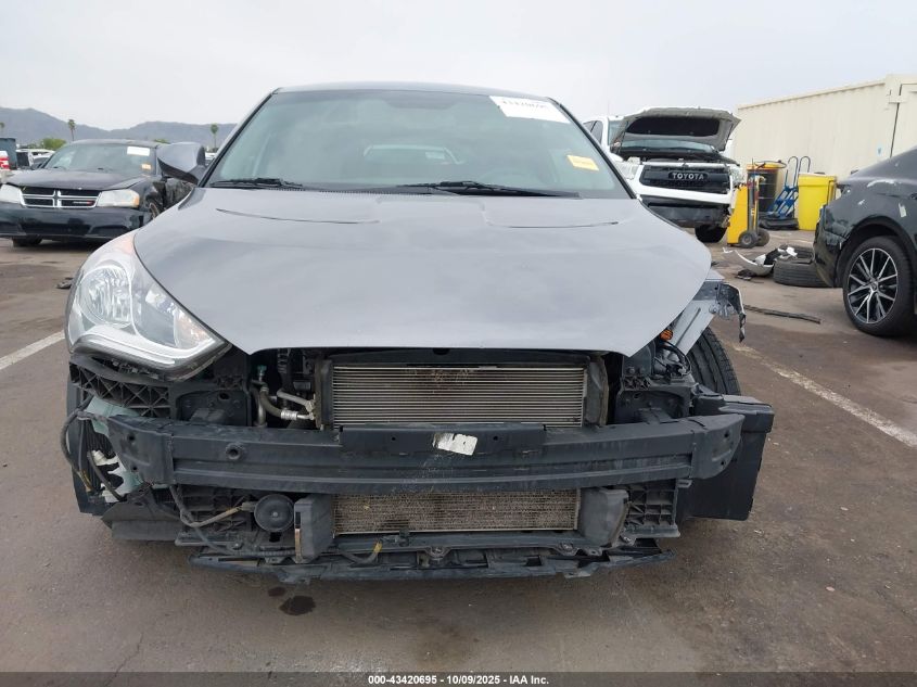 2014 Hyundai Veloster Base W/Black VIN: KMHTC6AD1EU215293 Lot: 43420695