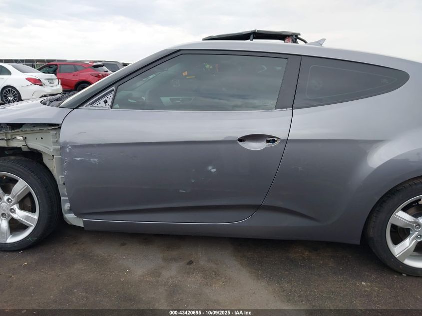 2014 Hyundai Veloster Base W/Black VIN: KMHTC6AD1EU215293 Lot: 43420695