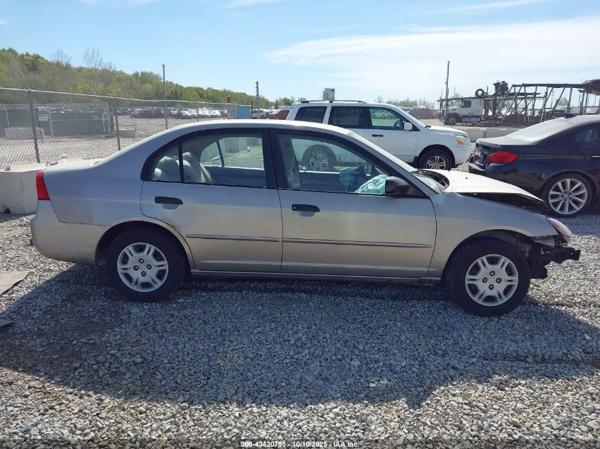 2001 Honda Civic Lx VIN: 2HGES16541H519026 Lot: 43420795