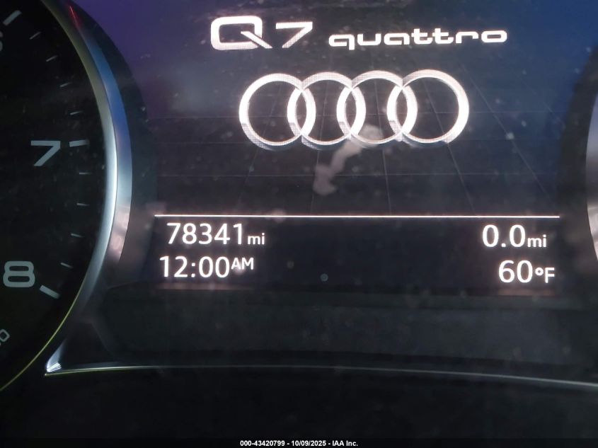 2018 Audi Q7 3.0T Premium VIN: WA1LAAF75JD022214 Lot: 43420799