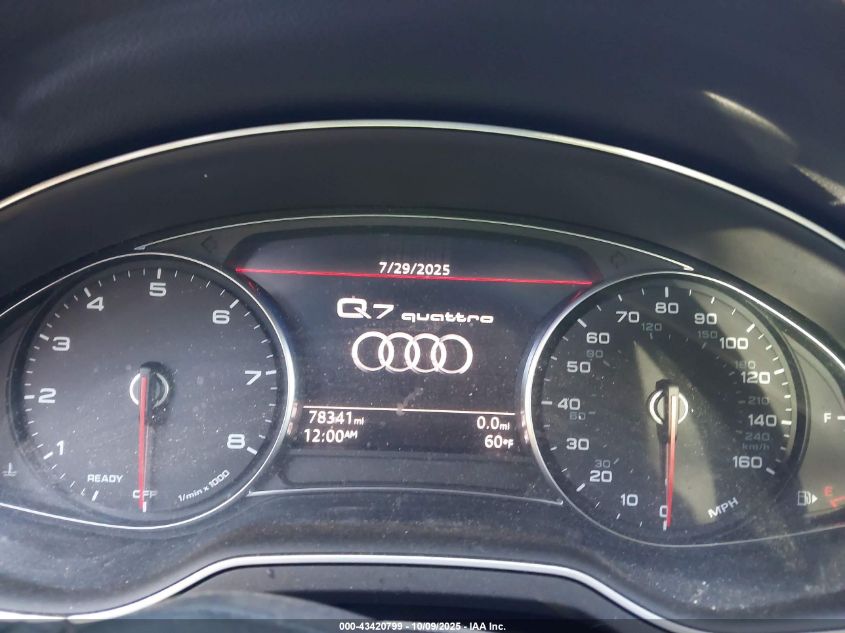 2018 Audi Q7 3.0T Premium VIN: WA1LAAF75JD022214 Lot: 43420799