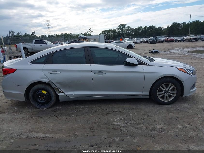 2017 Hyundai Sonata Se VIN: 5NPE24AF3HH504339 Lot: 43420800