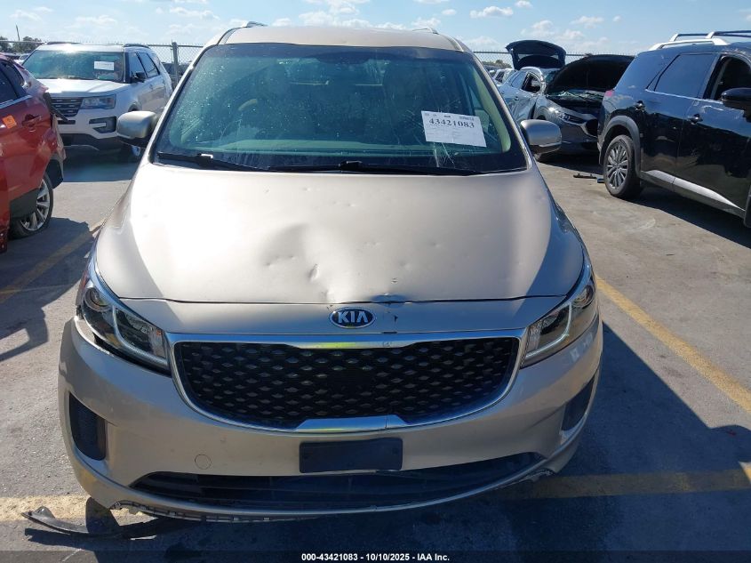 2016 Kia Sedona Lx VIN: KNDMB5C11G6191478 Lot: 43421083