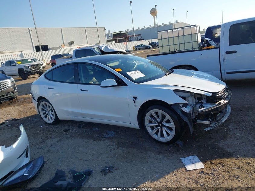 2022 Tesla Model 3 Long Range Dual Motor All-Wheel Drive VIN: 5YJ3E1EB6NF159578 Lot: 43421142