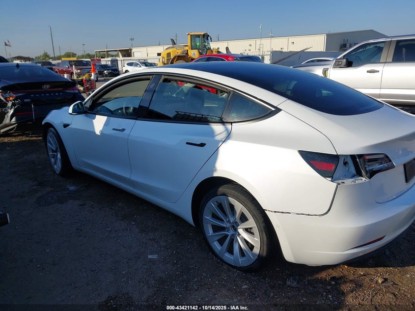 2022 Tesla Model 3 Long Range Dual Motor All-Wheel Drive VIN: 5YJ3E1EB6NF159578 Lot: 43421142