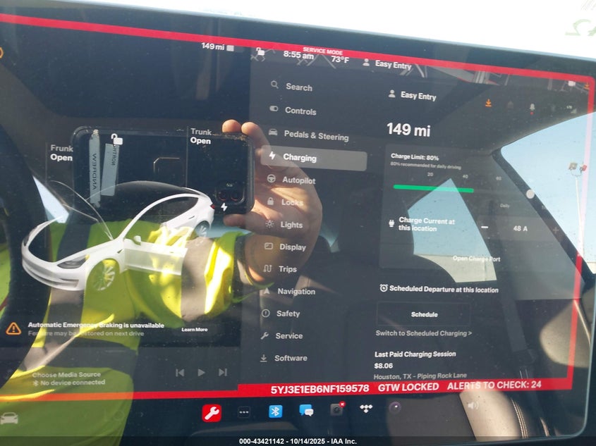 2022 Tesla Model 3 Long Range Dual Motor All-Wheel Drive VIN: 5YJ3E1EB6NF159578 Lot: 43421142