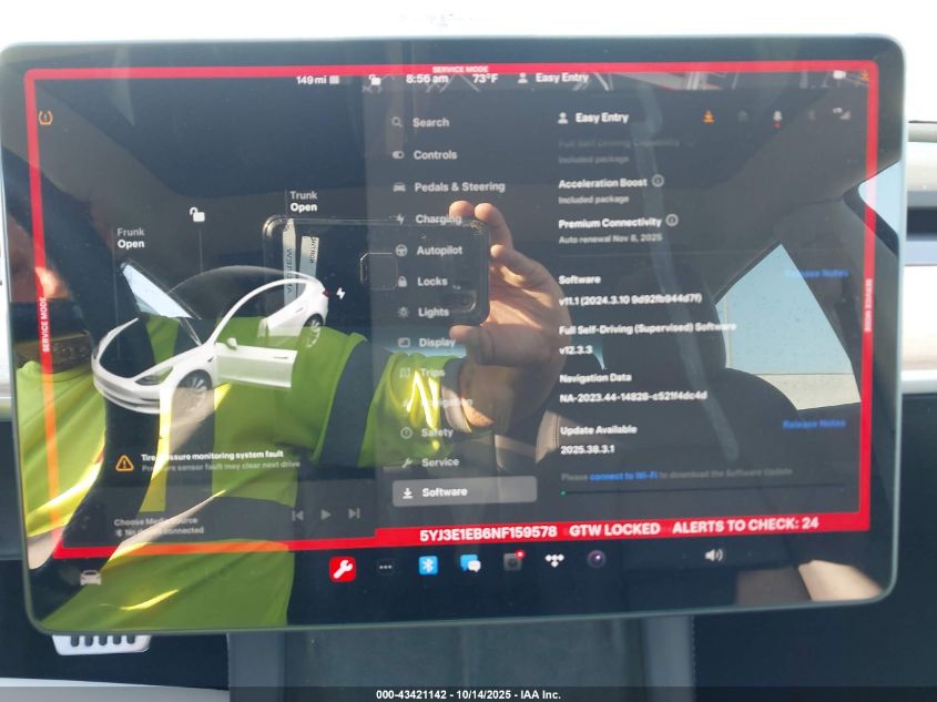 2022 Tesla Model 3 Long Range Dual Motor All-Wheel Drive VIN: 5YJ3E1EB6NF159578 Lot: 43421142