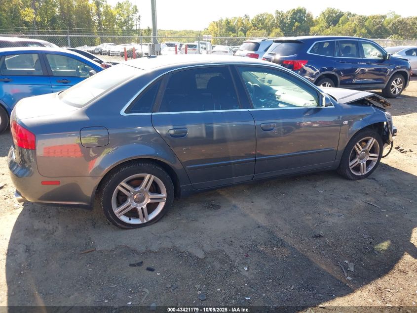 2007 Audi A4 2.0T VIN: WAUAF78E07A088691 Lot: 43421179