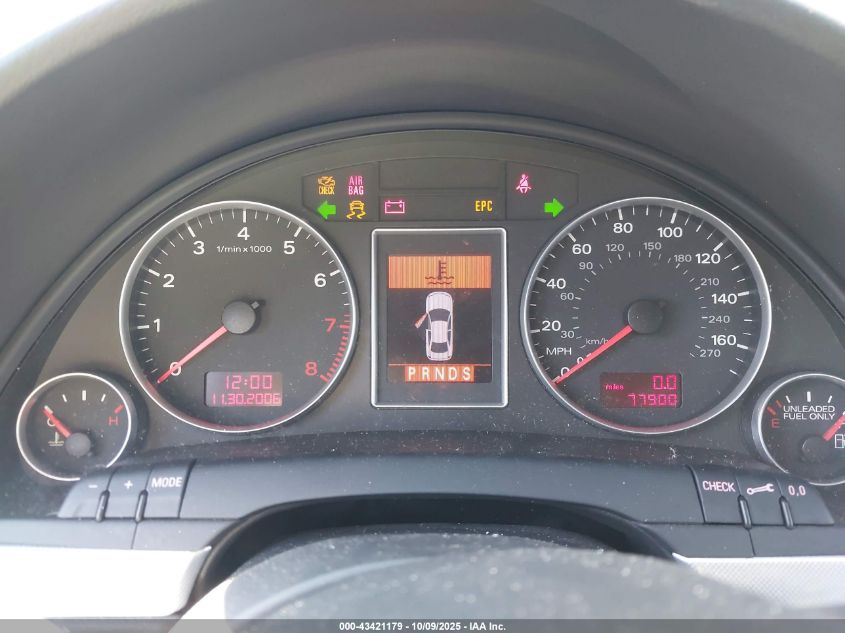 2007 Audi A4 2.0T VIN: WAUAF78E07A088691 Lot: 43421179