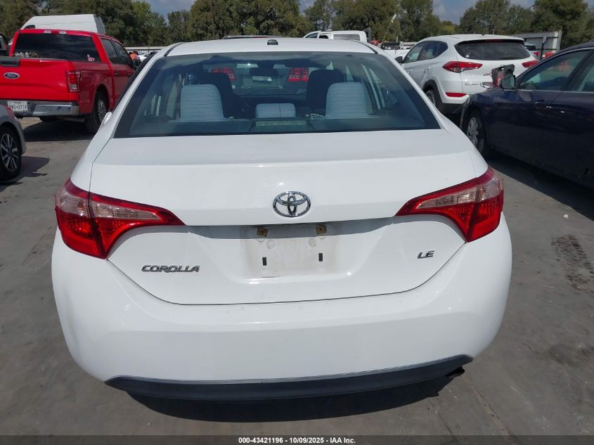 2017 Toyota Corolla Le VIN: 2T1BURHE7HC831837 Lot: 43421196