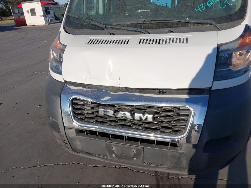 2021 Ram Promaster 2500 High Roof 136 Wb VIN: 3C6ERVCG9ME505654 Lot: 43421200