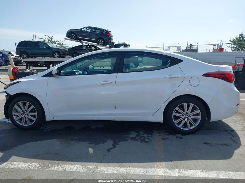 2015 Hyundai Elantra Se VIN: 5NPDH4AE9FH560557 Lot: 43421271