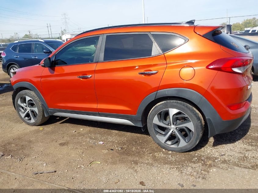 2017 Hyundai Tucson Limited VIN: KM8J3CA27HU318551 Lot: 43421392
