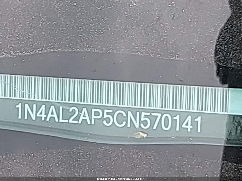2012 Nissan Altima 2.5 S VIN: 1N4AL2AP5CN570141 Lot: 43421454