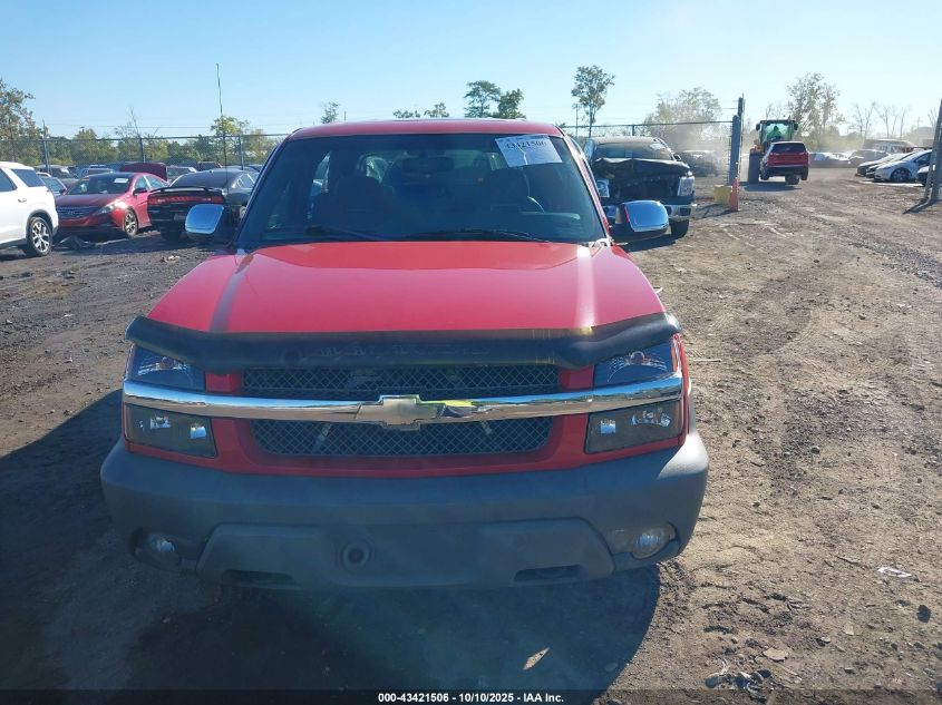 2002 Chevrolet Avalanche 1500 VIN: 3GNEC13T12G239801 Lot: 43421506