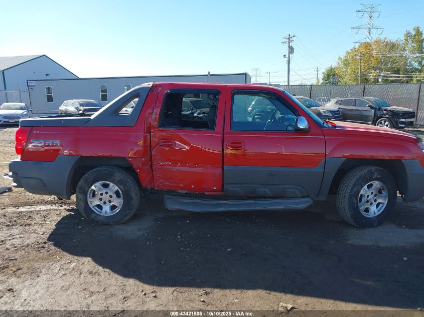 2002 Chevrolet Avalanche 1500 VIN: 3GNEC13T12G239801 Lot: 43421506