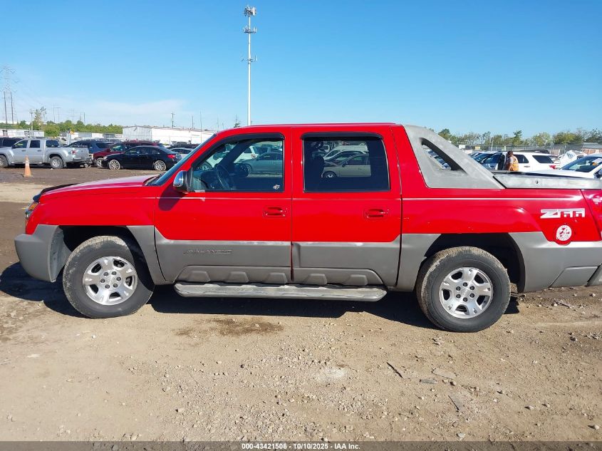2002 Chevrolet Avalanche 1500 VIN: 3GNEC13T12G239801 Lot: 43421506