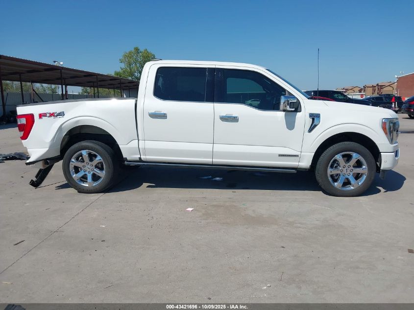 2021 Ford F-150 Platinum VIN: 1FTFW1ED8MFC71224 Lot: 43421696