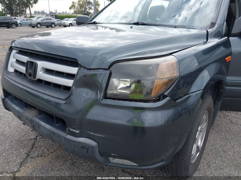 2006 Honda Pilot Ex-L VIN: 5FNYF28756B013903 Lot: 43421924