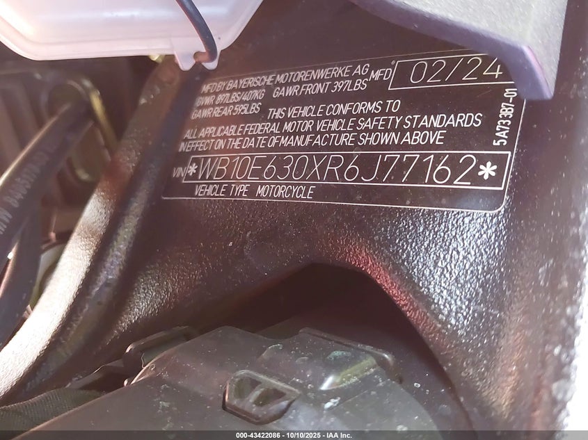 2024 BMW S 1000 RR WB10E630XR6J77162