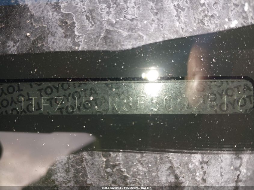 2015 Toyota 4Runner Sr5 VIN: JTEZU5JR8F5092617 Lot: 43422294