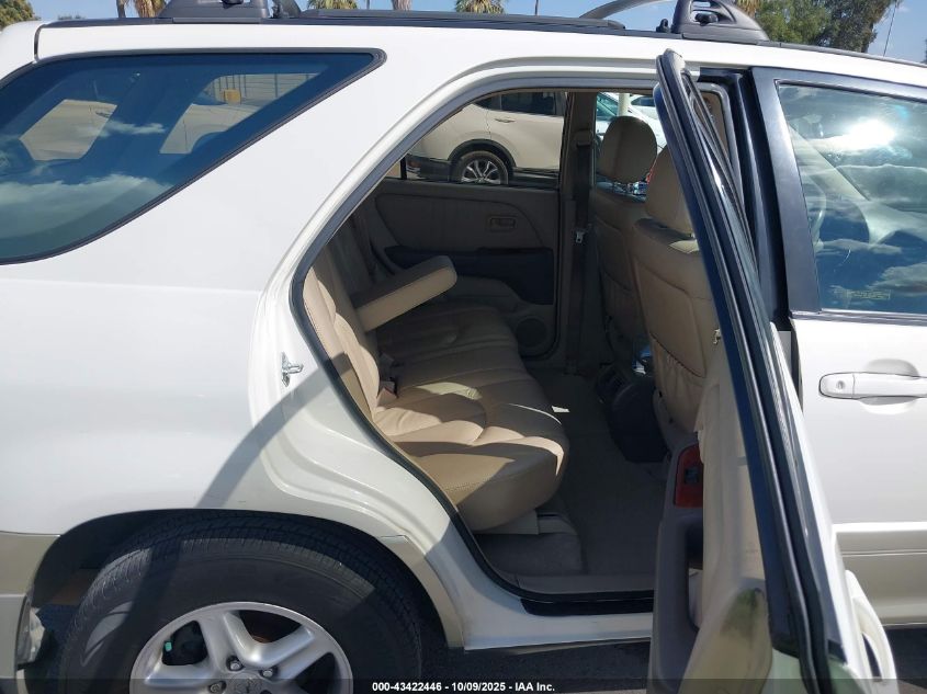 1999 Lexus Rx 300 VIN: JT6HF10U3X0026765 Lot: 43422446