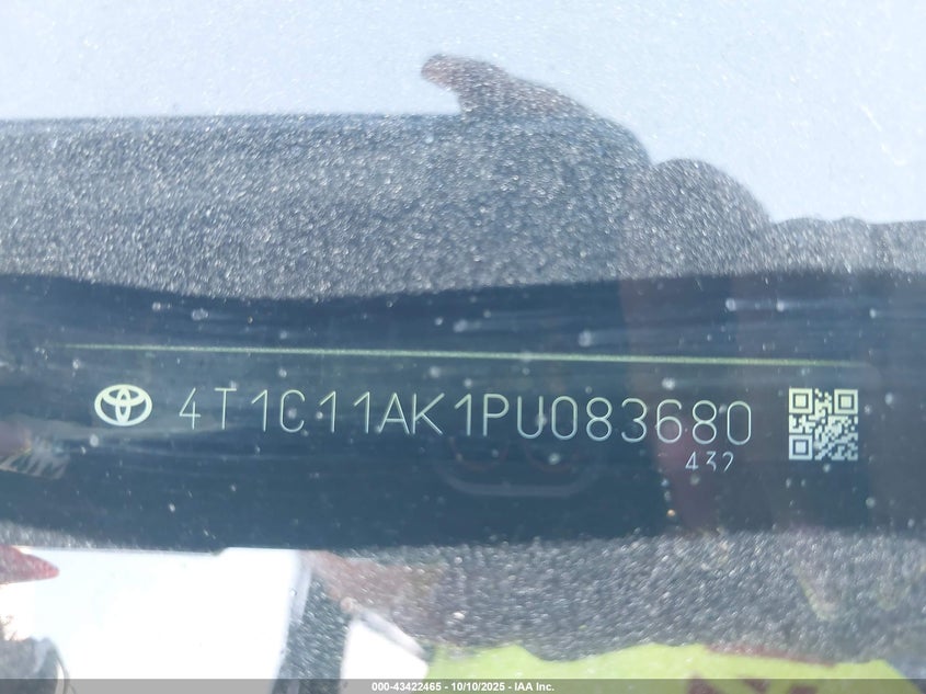 2023 Toyota Camry Le VIN: 4T1C11AK1PU083680 Lot: 43422465